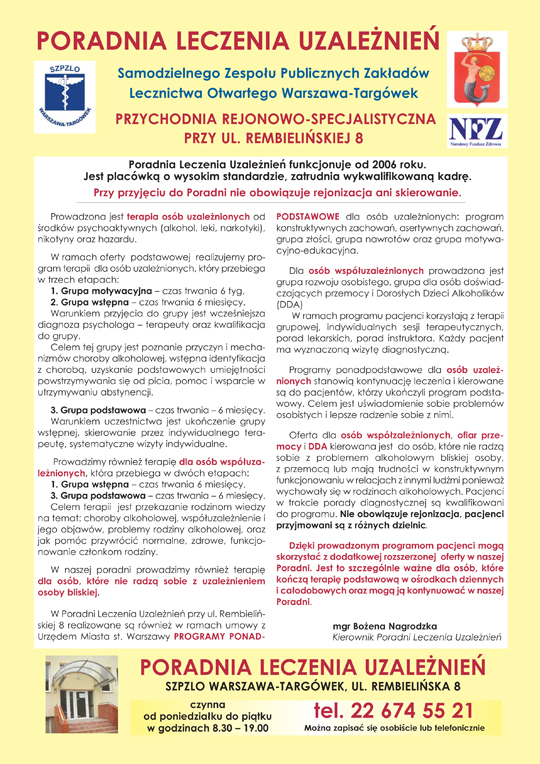 Uzależnienia plakat